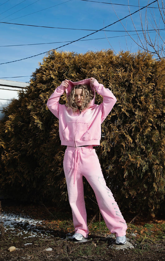 Cotton Candy Pink "Autograph" Sweats